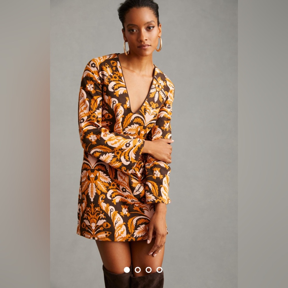 NWT Anthropologie Maeve Bell-Sleeve Mini Dress Size M